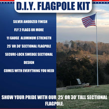 Load image into Gallery viewer, 25&#39; or 30&#39;  Delta Sectional (Silver) Flagpole Kit
