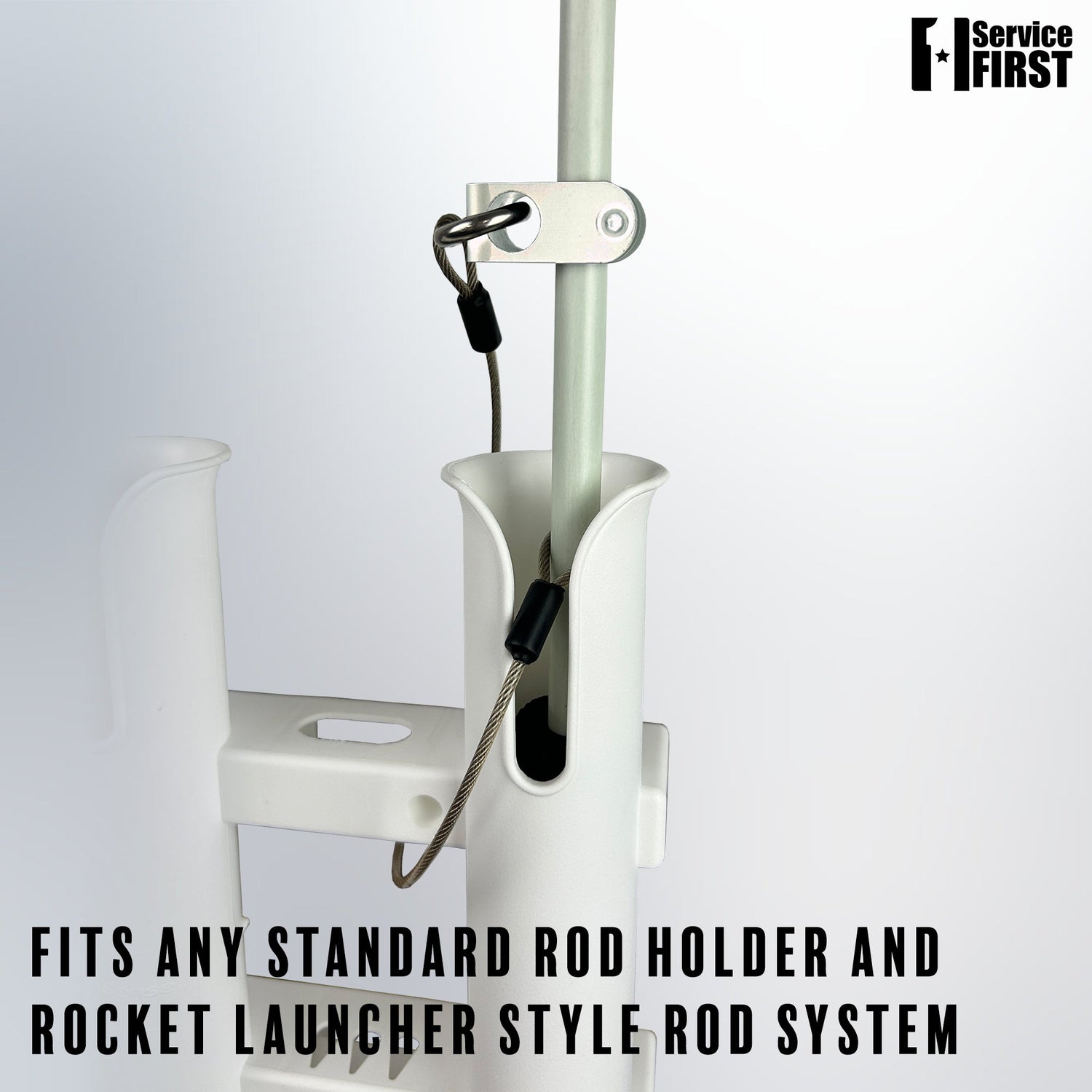 Boat Flagpole- Rod Holder Fiberglass Flagpole