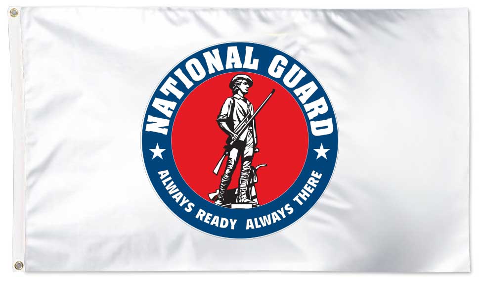 3x5 US Army National Guard White