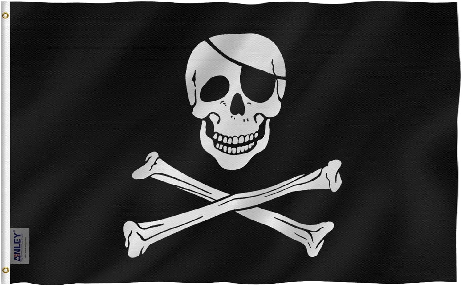 Halloween Skull Flagpole Finial & Jolley Flag