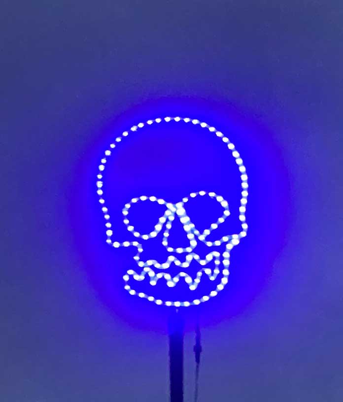 Halloween Skull Flagpole Finial & Jolley Flag