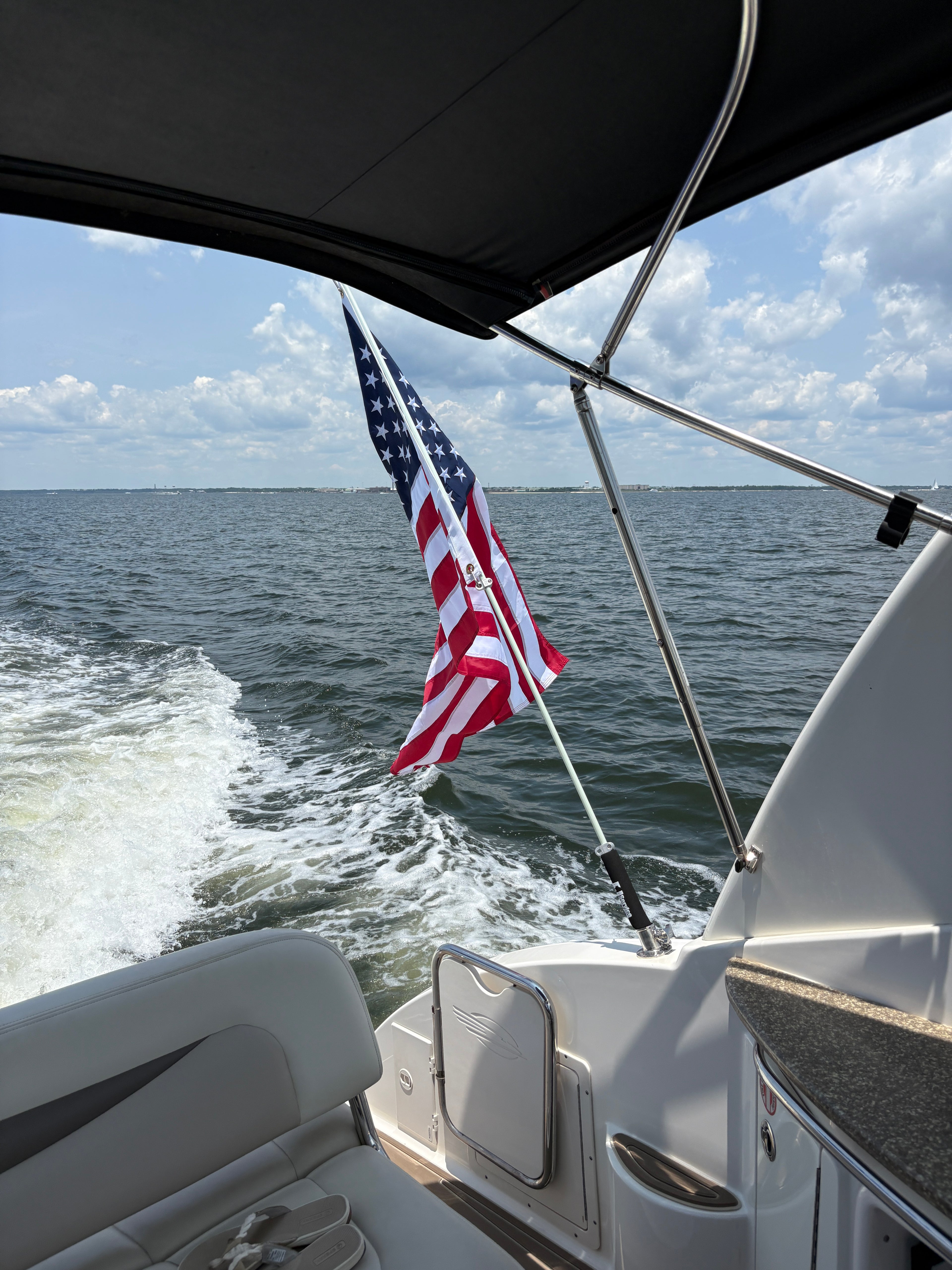 Boat Flagpole- Rod Holder Fiberglass Flagpole