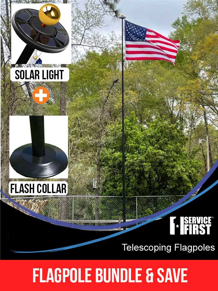 (Bundle) 20' or 25' Delta Telescoping Flagpole Bundle 