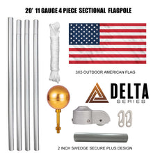 Load image into Gallery viewer, (Bundle) 20&#39; Delta Sectional SILVER (Pole, Light &amp; Flash Collar)
