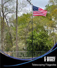 Load image into Gallery viewer, 20&#39; or 25&#39; Delta Telescoping &quot;Freedom Edition&quot; (Black) Flagpole Kit
