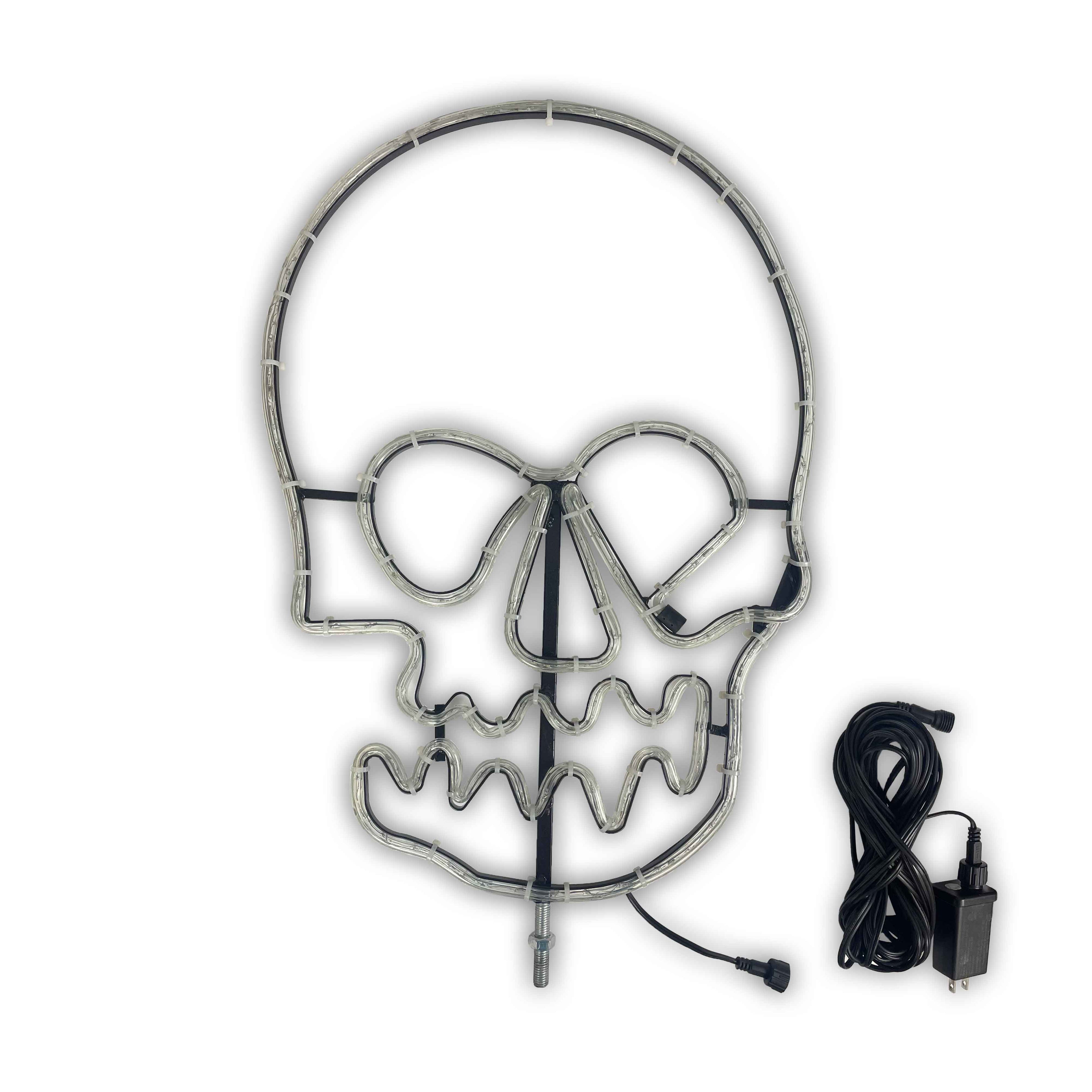 Halloween Skull Flagpole Finial & Jolley Flag