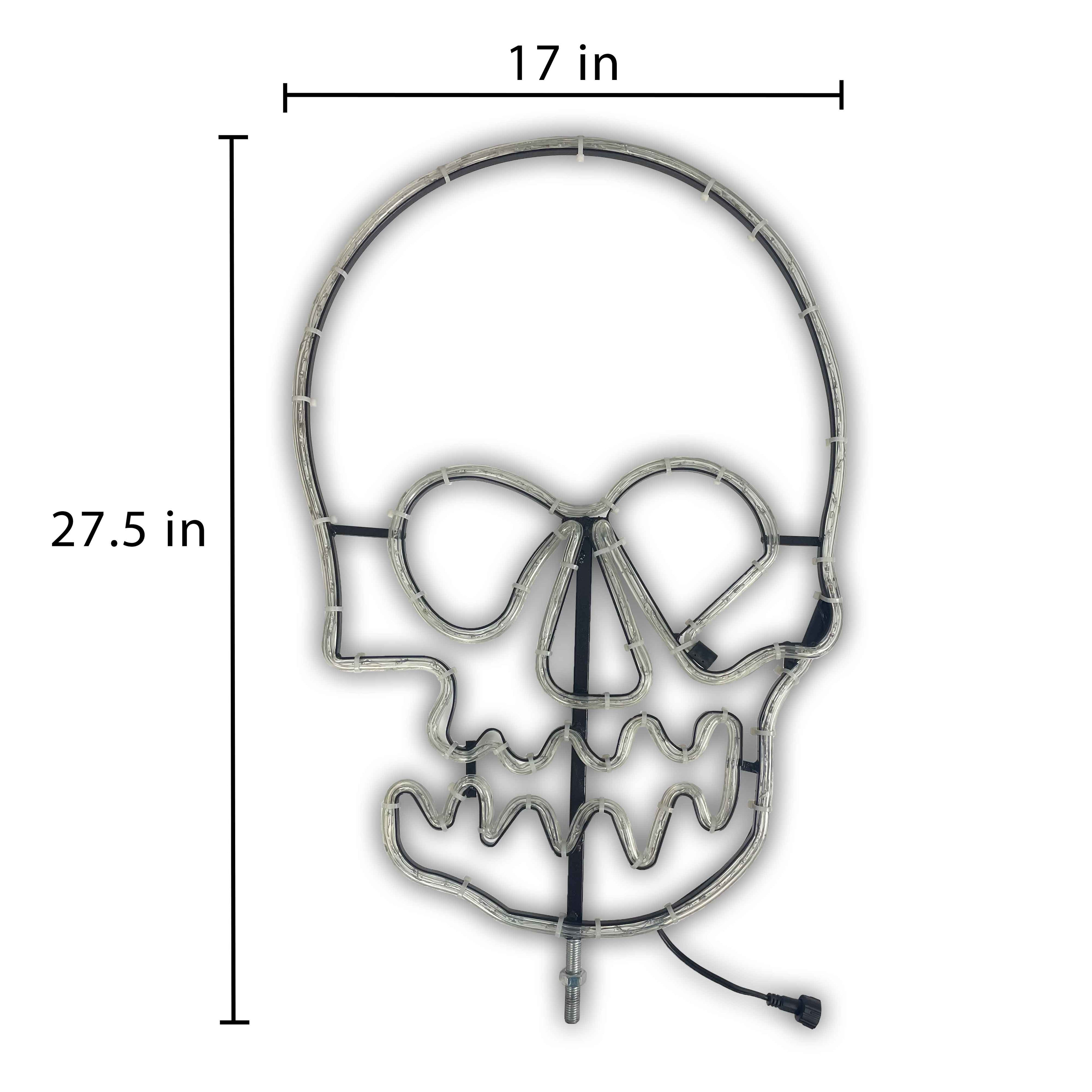 Halloween Skull Flagpole Finial & Jolley Flag