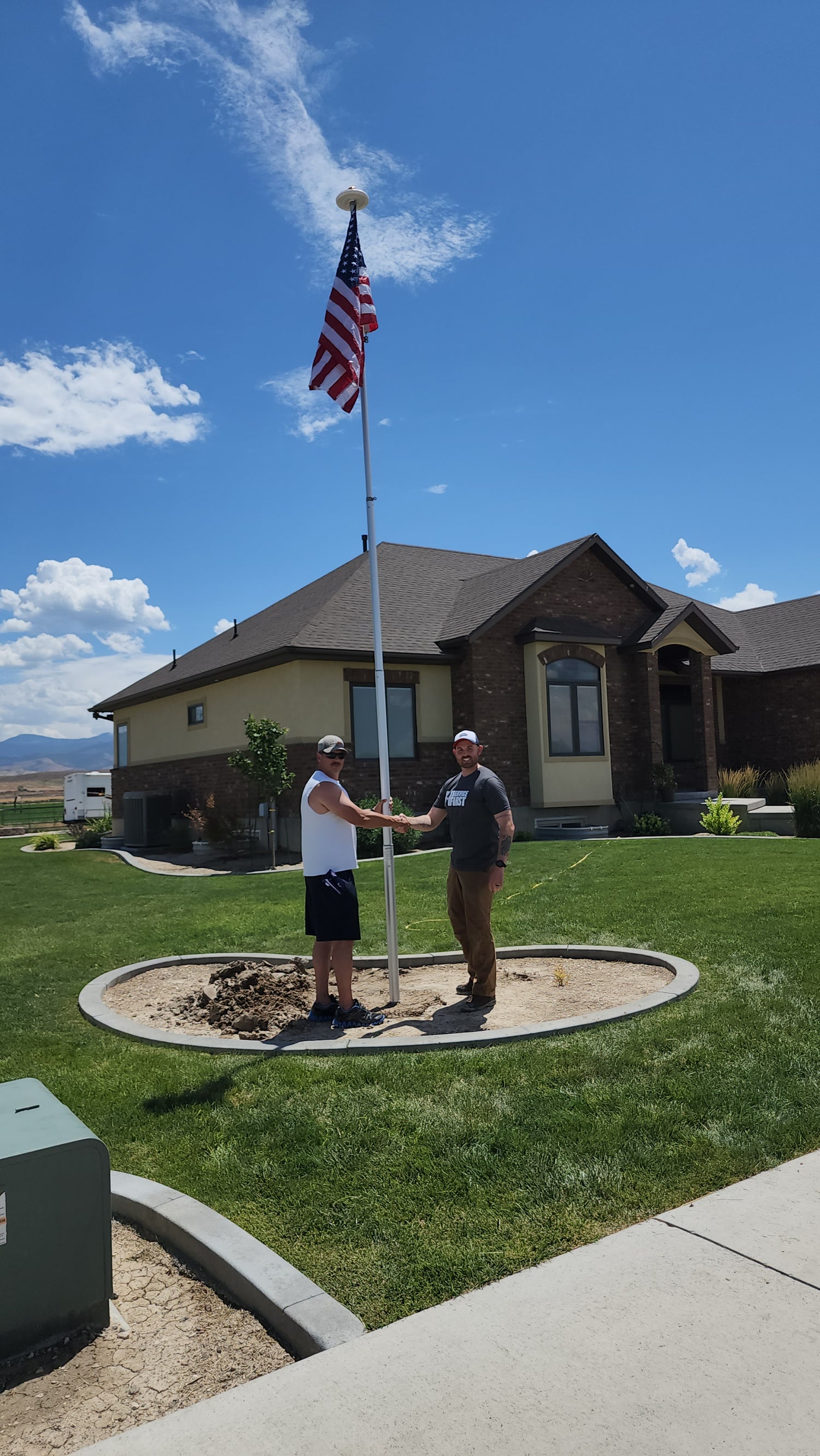 We Felt this Vet Deserved a FREE Flagpole!