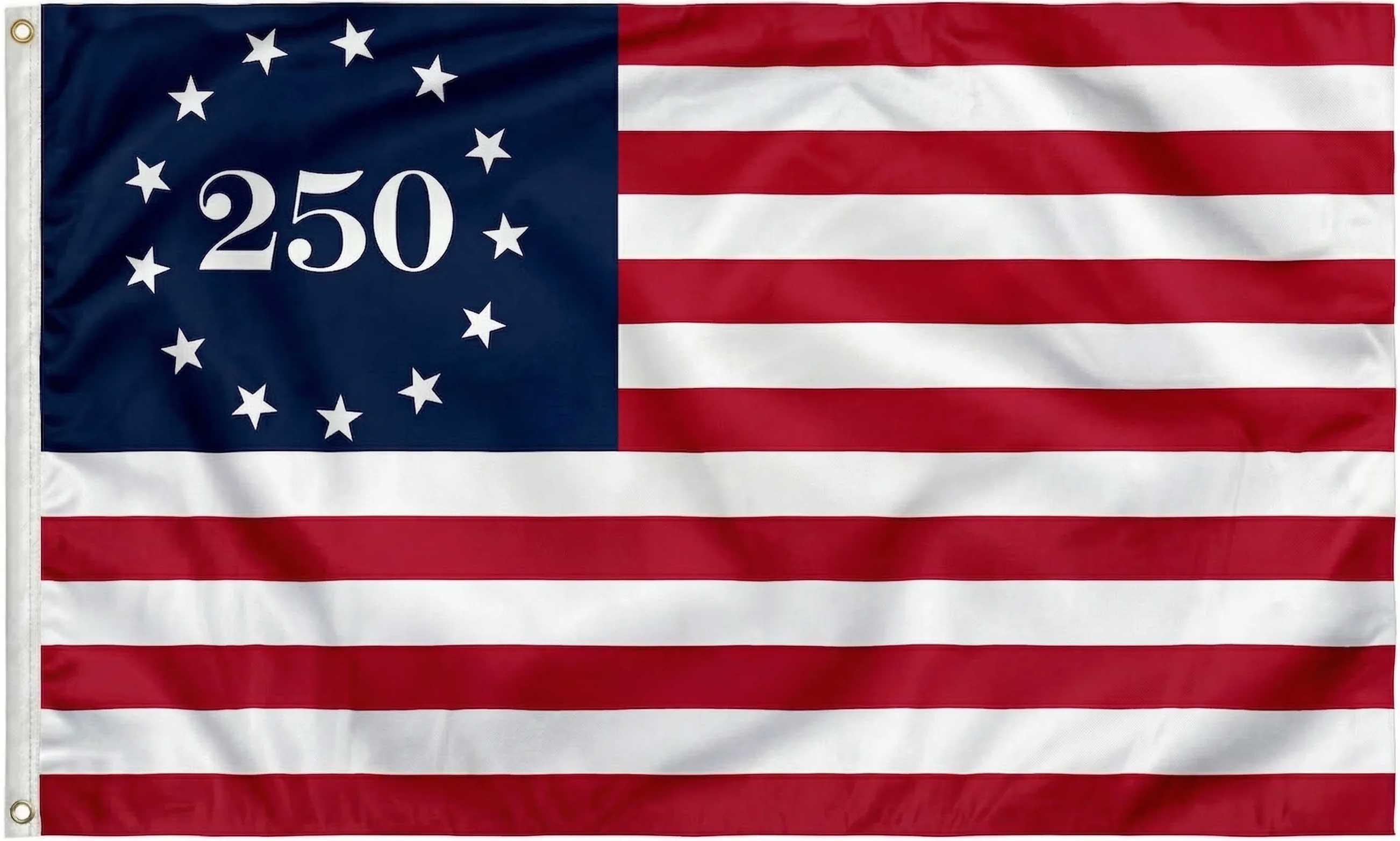 250 Anniversary 4x6 Sewn &amp; Embroidered Flag