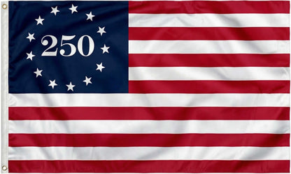 250 Anniversary 4x6 Sewn &amp; Embroidered Flag