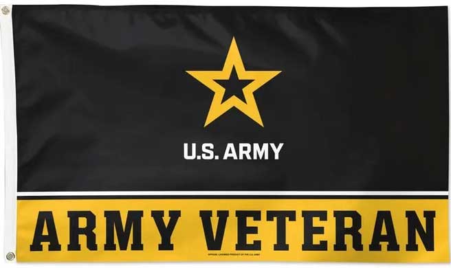 Deluxe US Army Veteran Flag