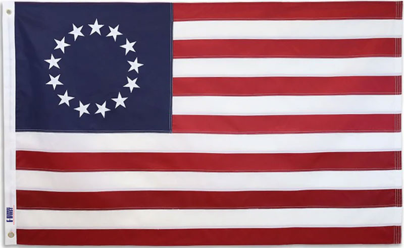 Betsy Ross Sewn &amp; Embroidered Flag