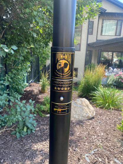 Memorial Flagpole Plaques Gold/Black