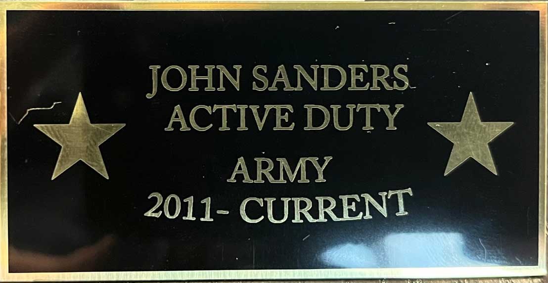 Custom Flagpole Plaque