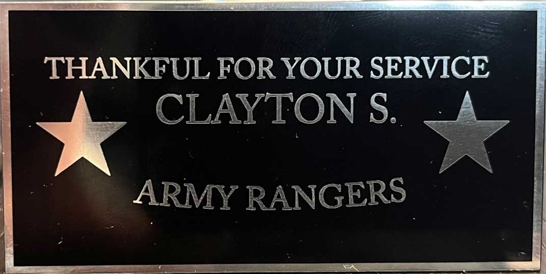 Custom Flagpole Plaque