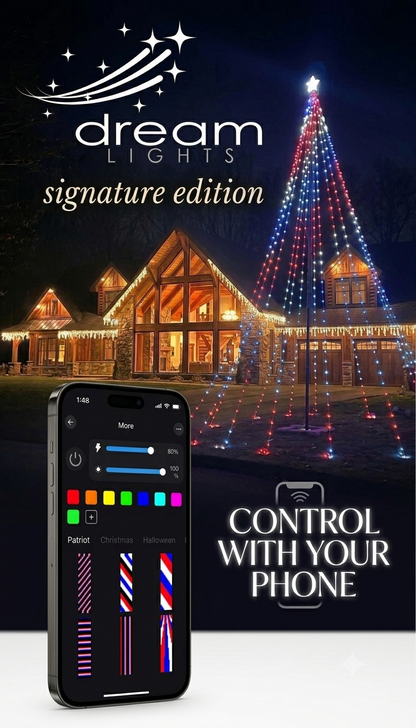 **NEW** 2026 Service First Dream Flagpole Christmas Tree Lights Signature Ed.