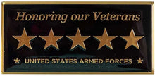 Load image into Gallery viewer, Memorial Flagpole Plaques Gold/Black
