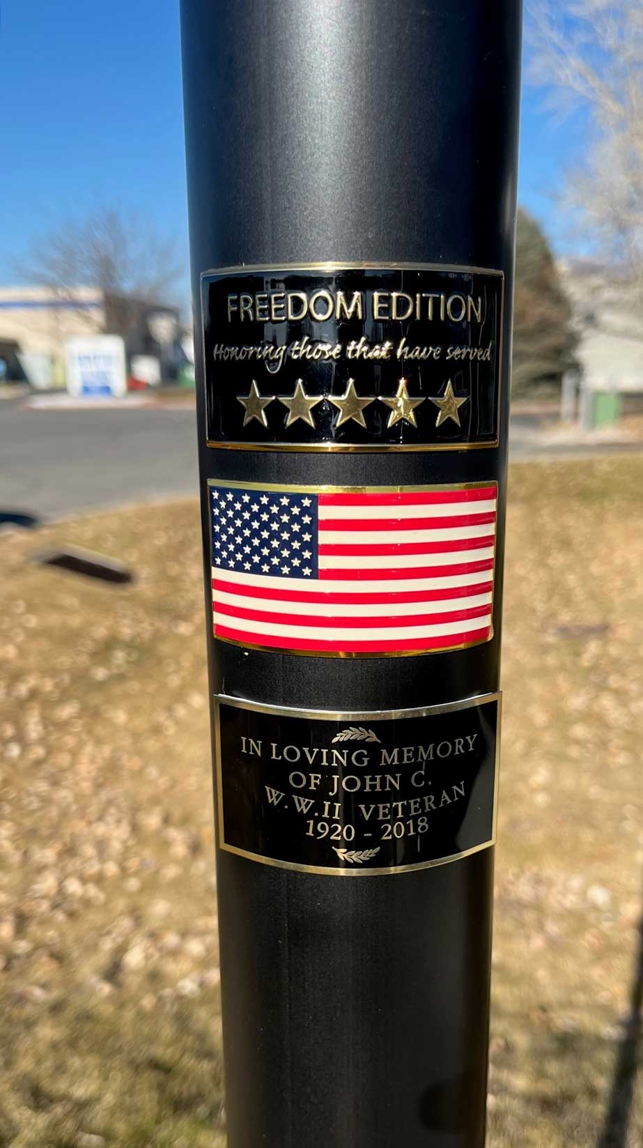 Custom Flagpole Plaque