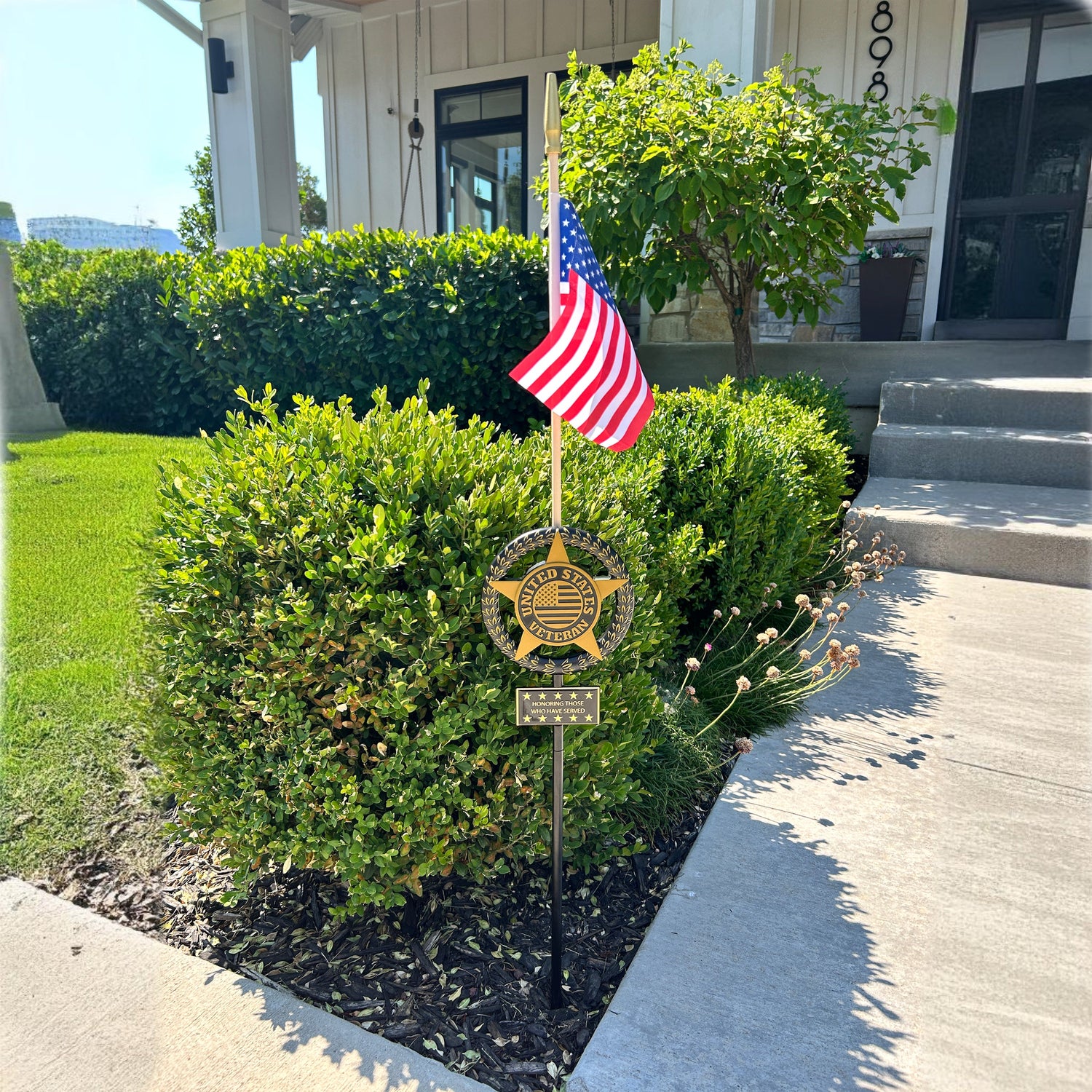 Garden Memorial Plaque and Flag