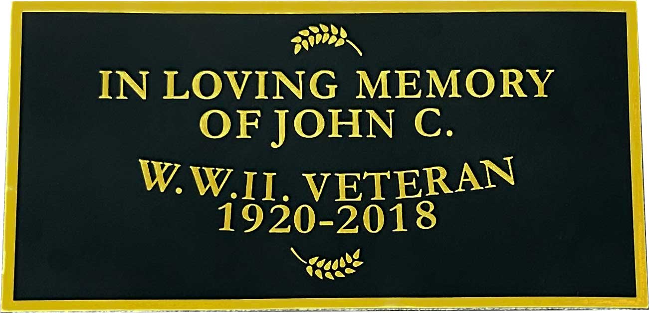 Custom Flagpole Plaque