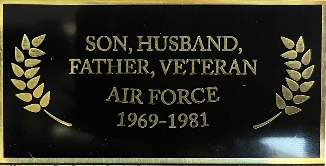 Custom Flagpole Plaque