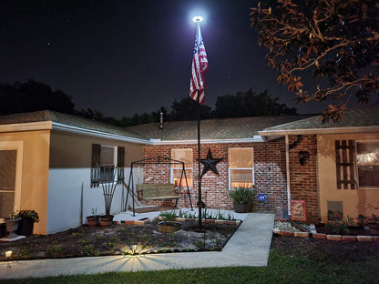 Sirius Solar Power Flagpole Light