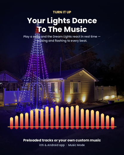 **NEW** 2026 Service First Dream Flagpole Christmas Tree Lights Signature Ed.