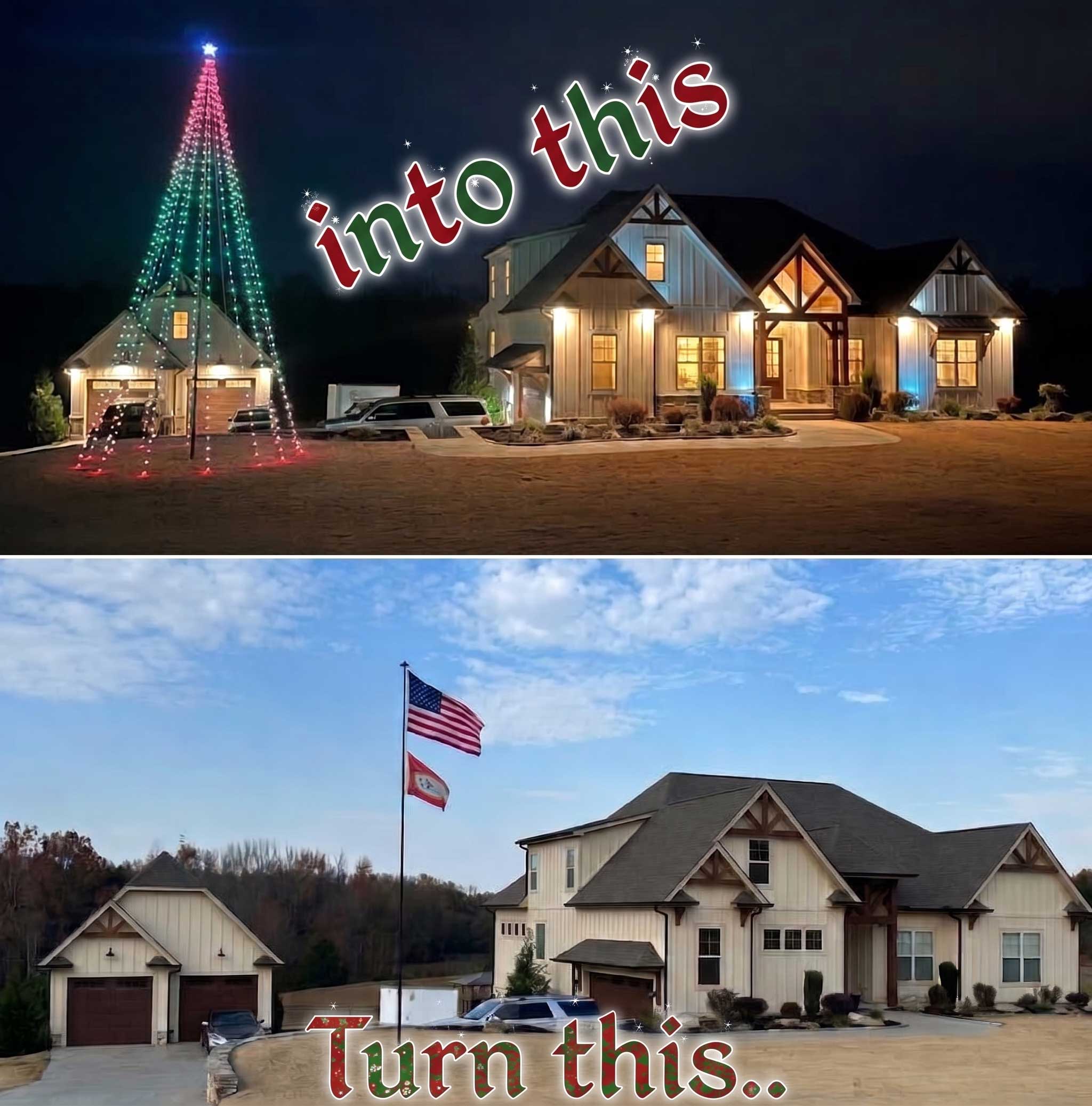 **NEW** 2026 Service First Dream Flagpole Christmas Tree Lights Signature Ed.