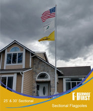 Load image into Gallery viewer, 30ft Delta Sectional (Silver) Flagpole Kit
