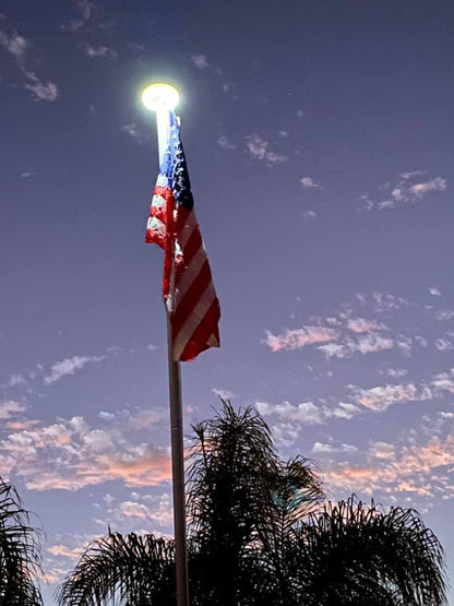 Sirius Solar Power Flagpole Light