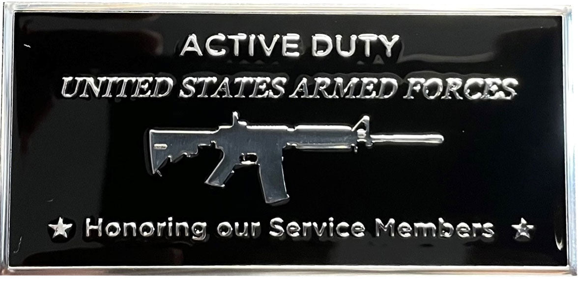 Memorial Flagpole Plaques Silver/Black