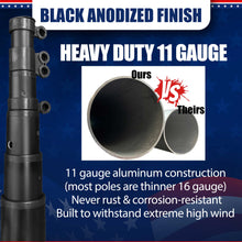 Load image into Gallery viewer, 25&#39; Delta TELESCOPING Flagpole ARMY Edition (Black)
