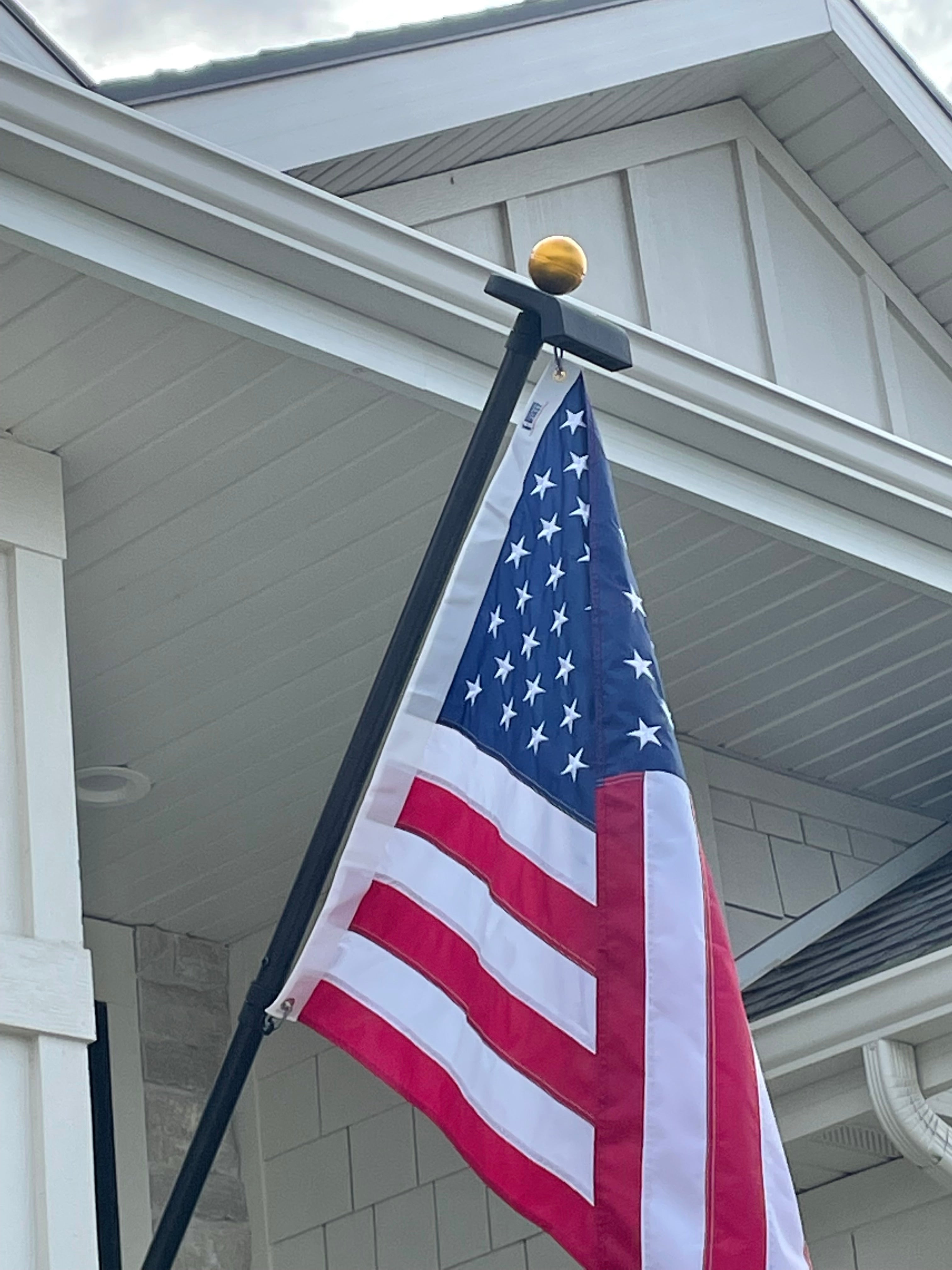 Wall Mount Flagpole Solar Power Light