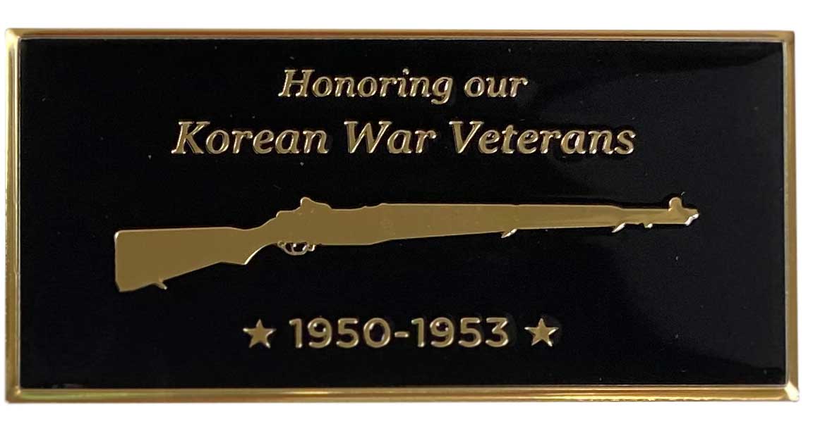 Memorial Flagpole Plaques Gold/Black