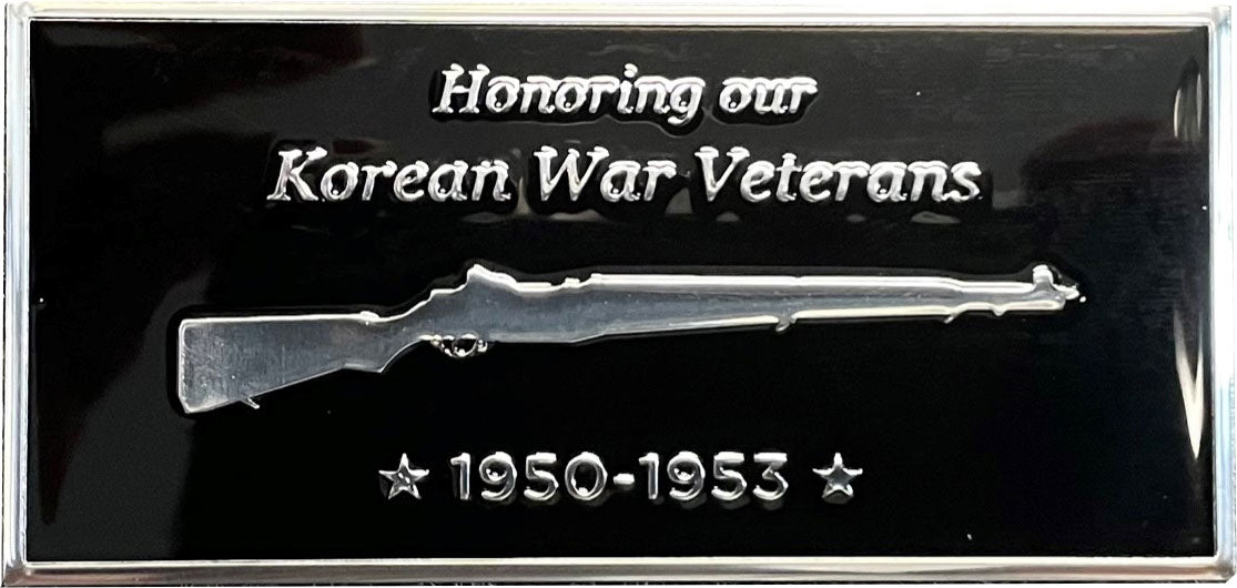 Memorial Flagpole Plaques Silver/Black