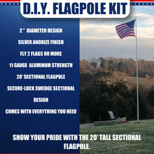 Load image into Gallery viewer, 20&#39; Delta Sectional (Silver) Flagpole Kit
