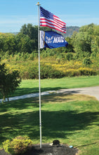 Load image into Gallery viewer, 25&#39; Delta TELESCOPING Flagpole NAVY Edition (Silver)
